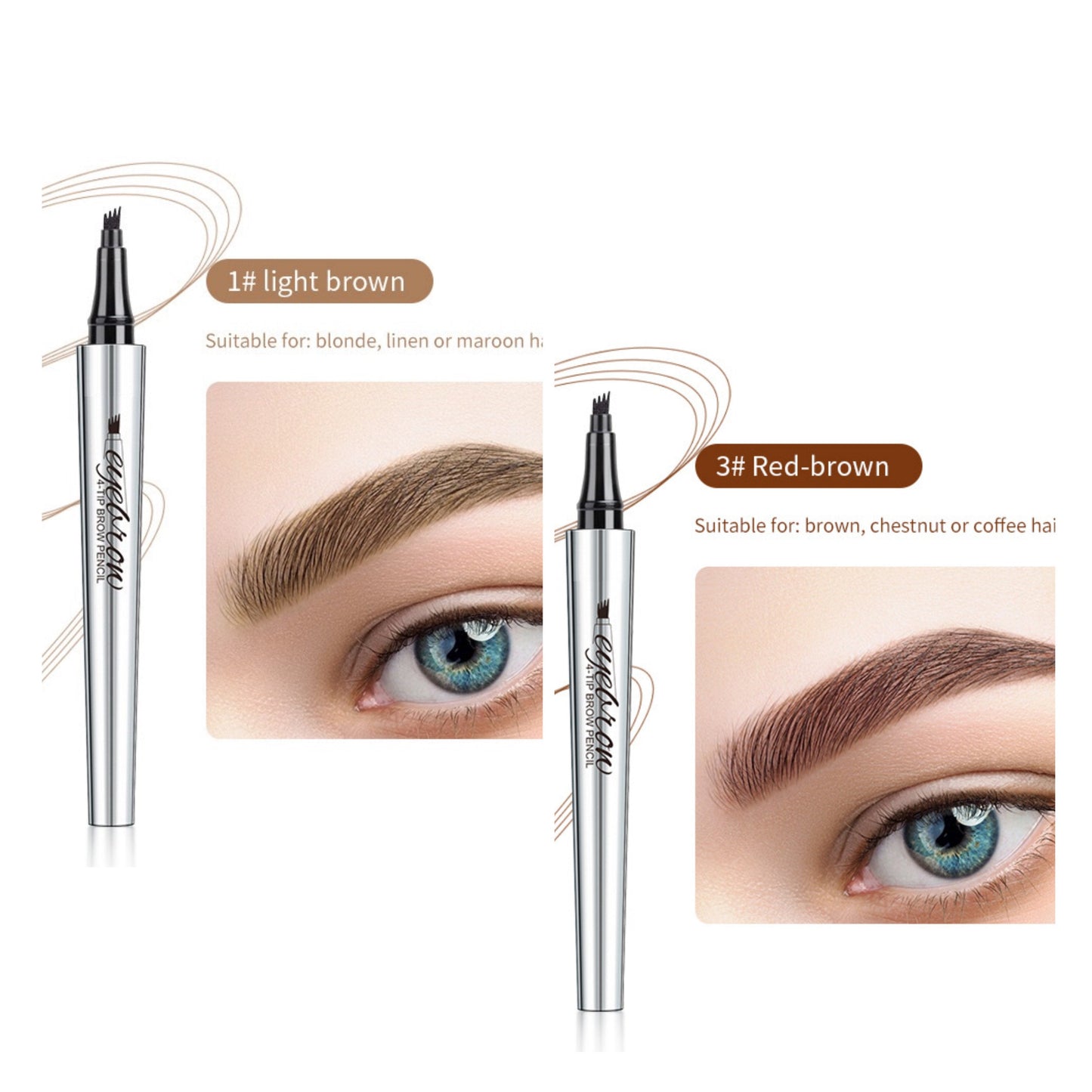Αδιάβροχο στιλό φρυδιών 3D Microblading (2 τεμ.)-GR