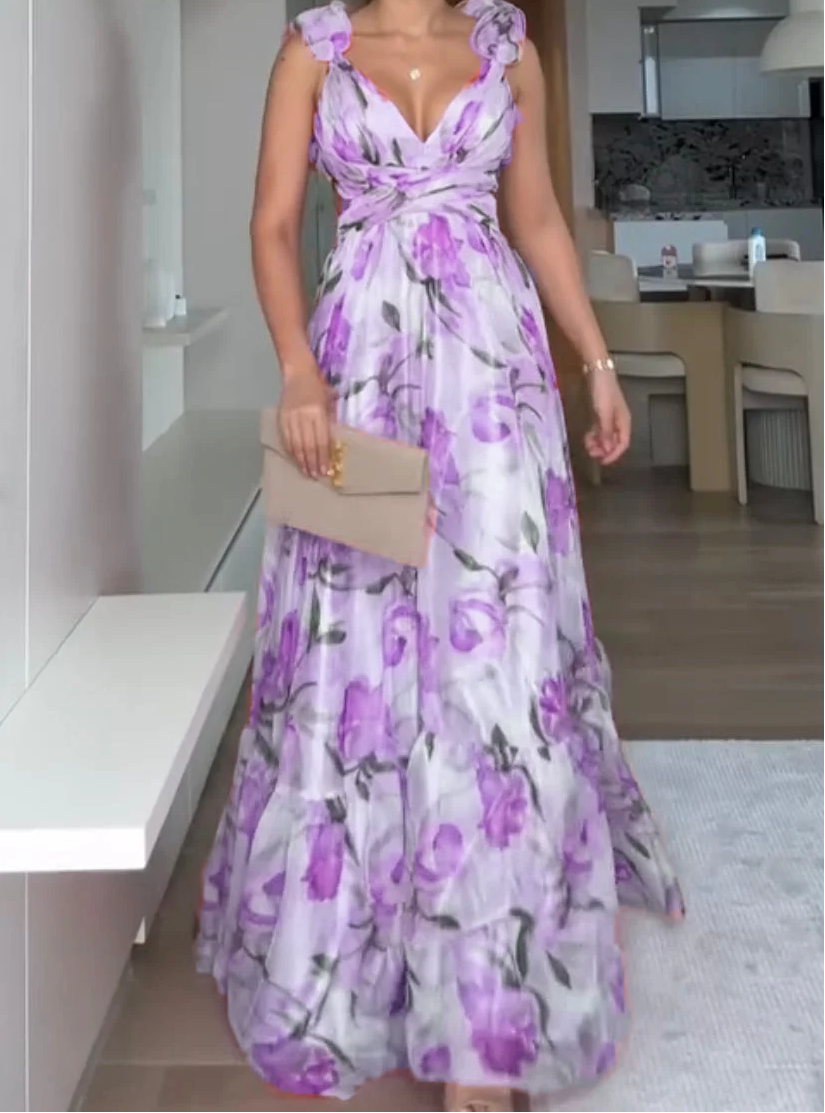 🍓Σέξι και έχικη πλισέ φόρεμα με σχέδιο-GR