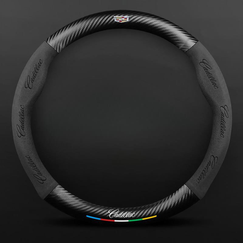 TrackVibe | Κάλυμμα τιμονιού από και σουέτ carbon - Anti-slip and wear-resistant-GR