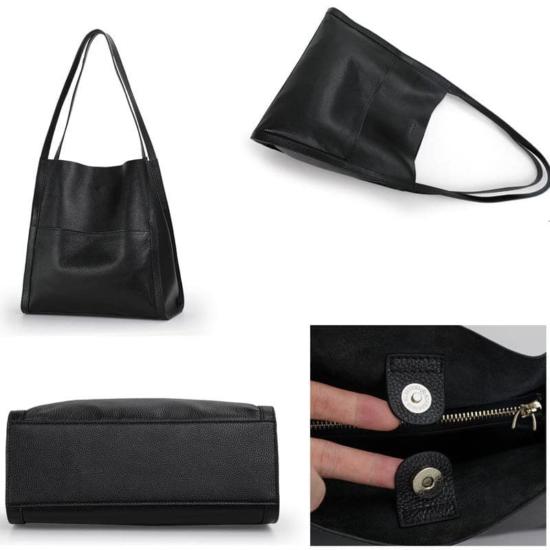 🥳👜Απλό bolso monocromo de piel💝