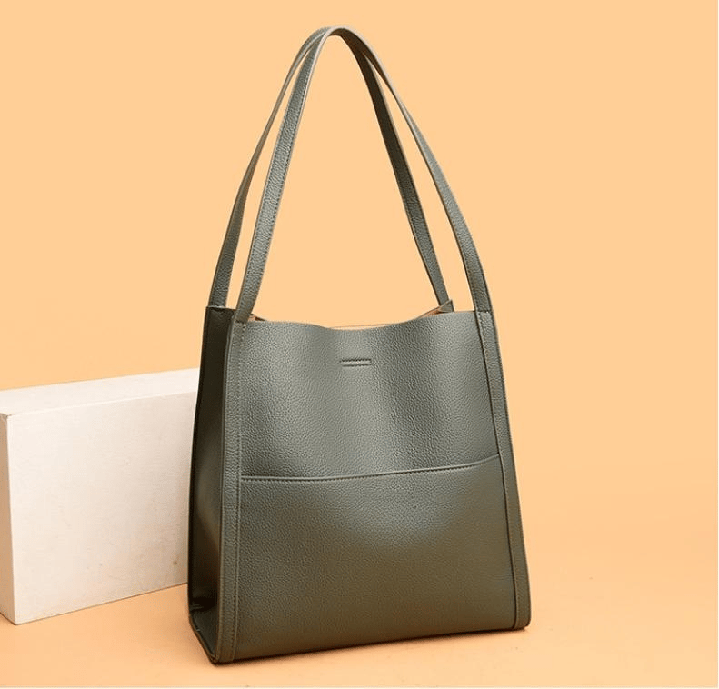 🥳👜Απλό bolso monocromo de piel💝