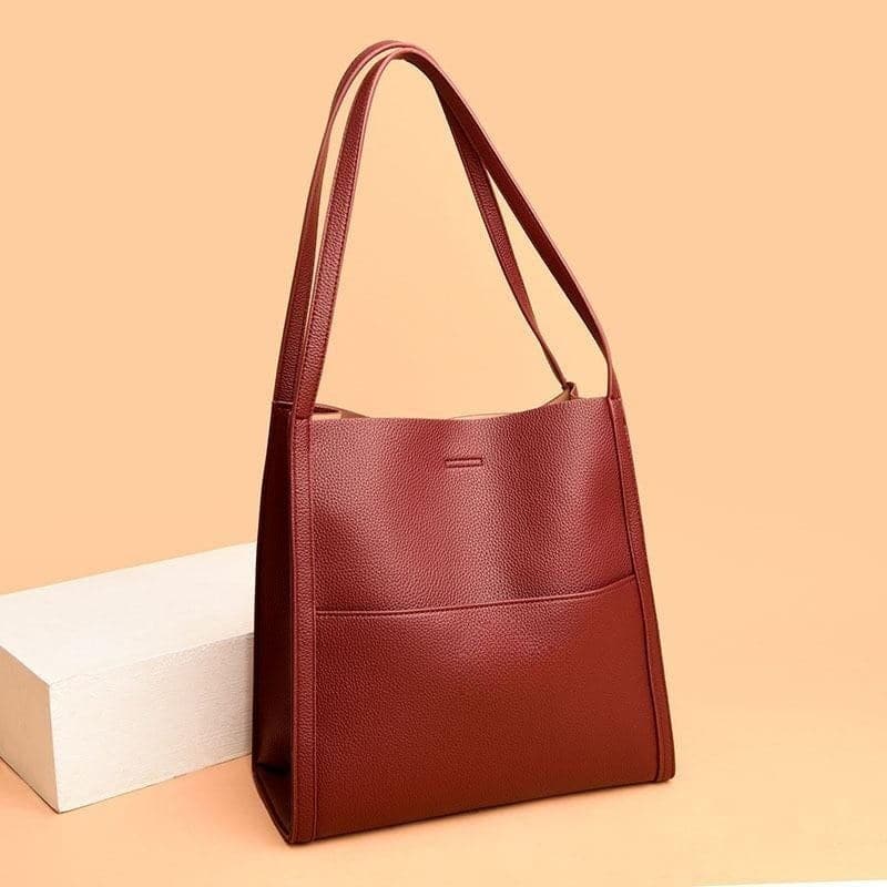 🥳👜Απλό bolso monocromo de piel💝