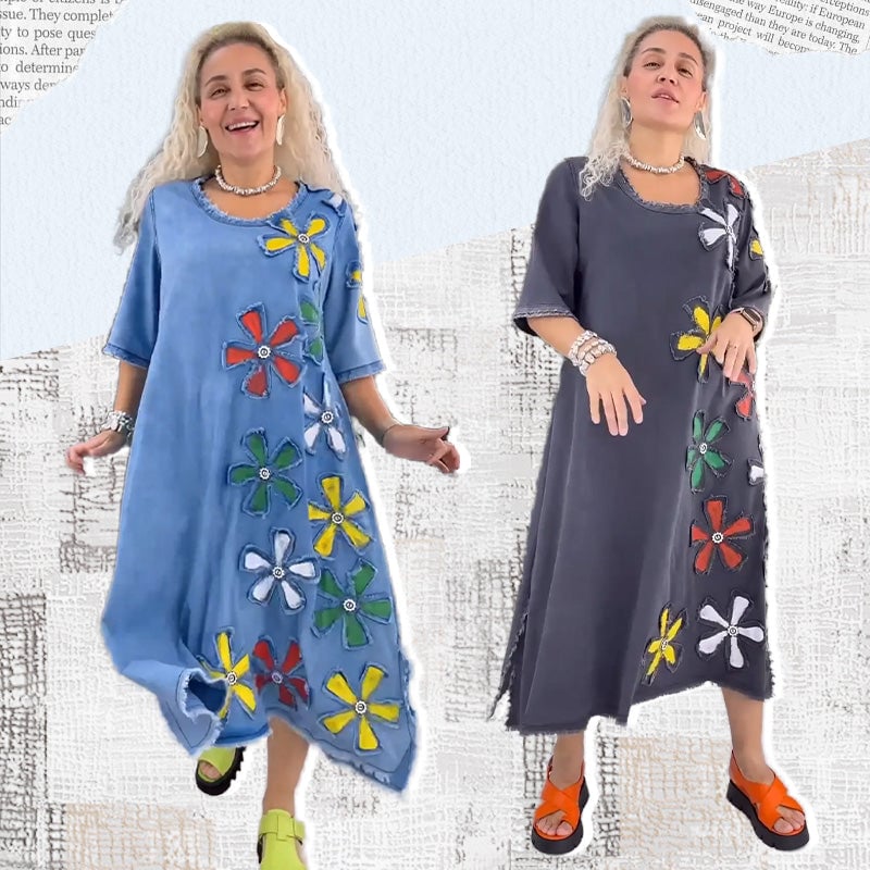 👗 Γυναικείο casual φόρεμα με φλοράλ print - LT
