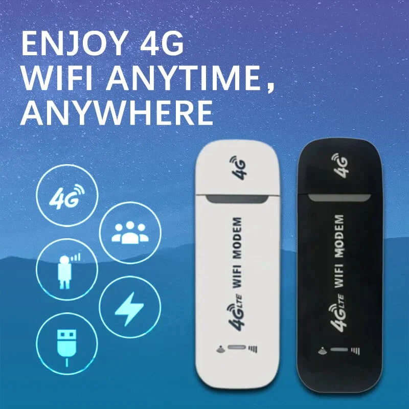 Ασύρματος δρομολογητής 4G LTE, προσαρμογέας κινητής ευρυζωνικής σύνδεσης USB 150Mbps, κάρτα ασύρματου δικτύου