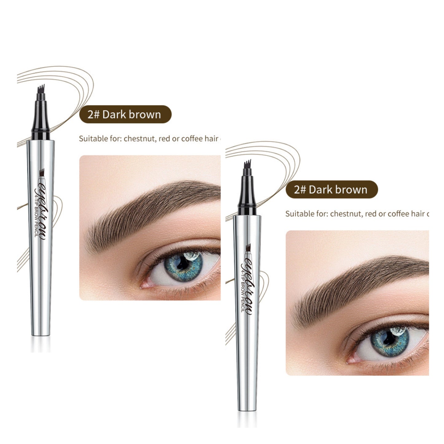 Αδιάβροχο στιλό φρυδιών 3D Microblading (2 τεμ.)-GR