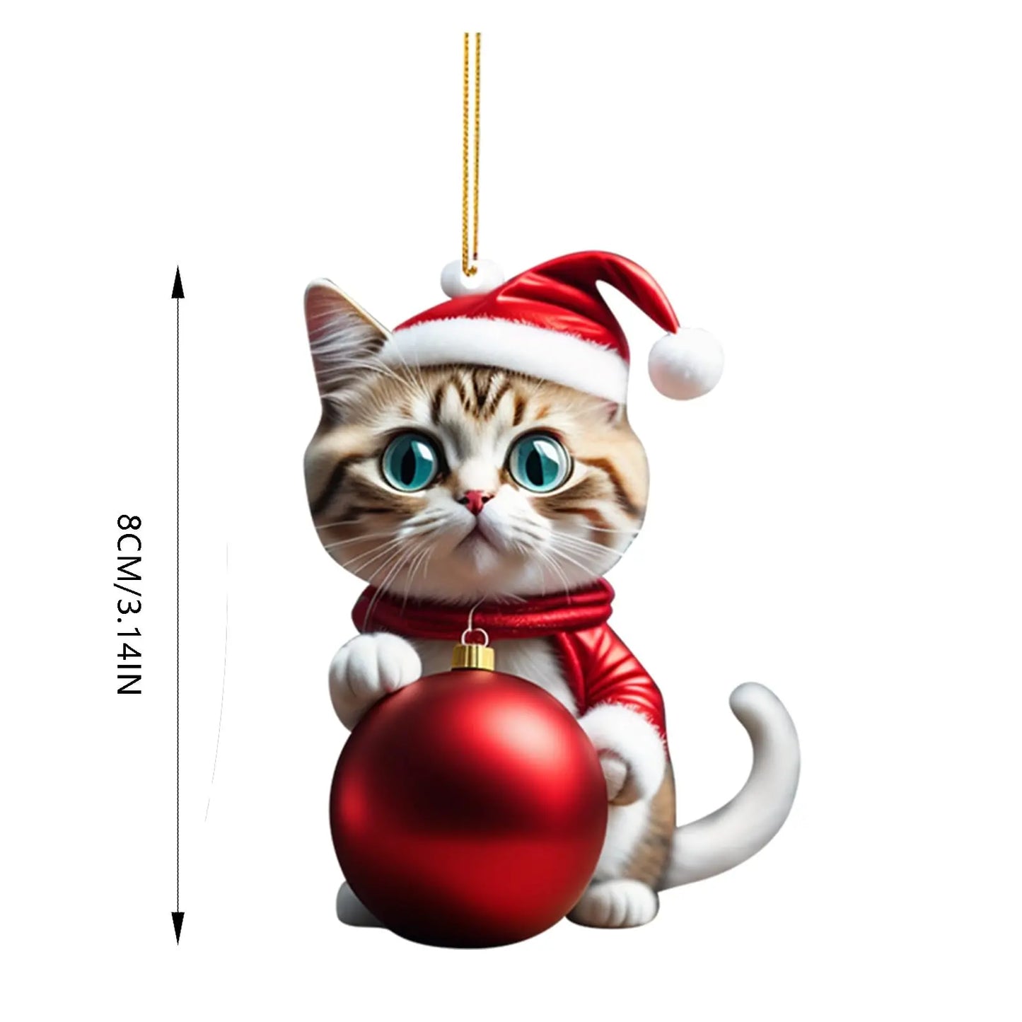 🎄10 vienetų 😻Kačių eglutės pozňimai✨ Kabantys kačių pozneňimai-LT