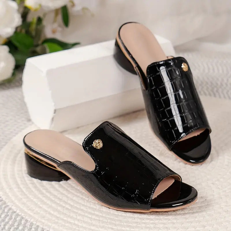 😍Τελευταία μέρα 50% έκπτωση😍 - Μοντέρνα γυναικεία ορθοπεδικά σανδάλια με ανοιχτά δάχτυλα και θολό τακούνι-SI