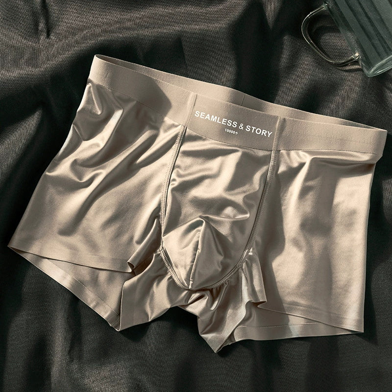 (3 τεμ.) Ανδρικά εσώρουχα Elegant Ice Silk από την Mulberry Silk με αντιμικροβιακή προστέρων-GR