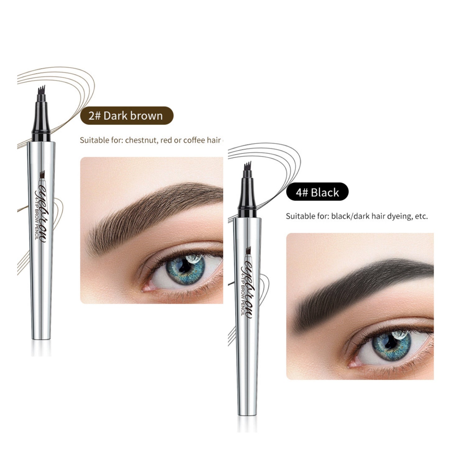 Αδιάβροχο στιλό φρυδιών 3D Microblading (2 τεμ.)-GR