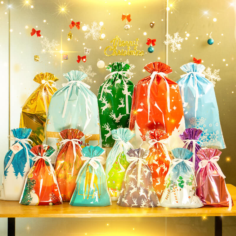 Bolsas de regalo de Navidad con cordon.-ES