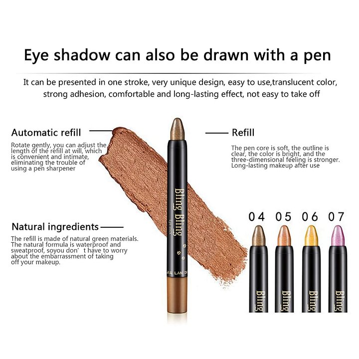 15 boja High Performance Highlighter Olovka za sjenilo Vodootporna smlitcava Olovka za oči Olovka za oči