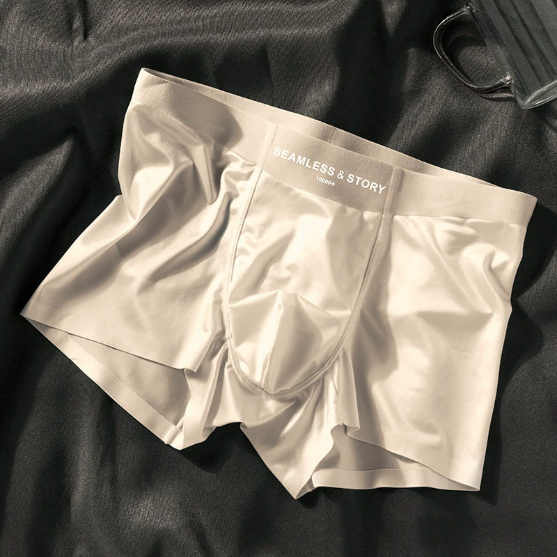 (3 τεμ.) Ανδρικά εσώρουχα Elegant Ice Silk από την Mulberry Silk με αντιμικροβιακή προστέρων-GR