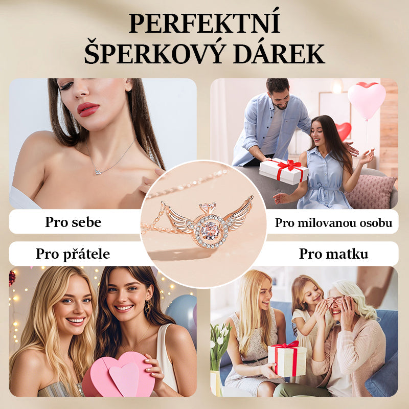 👼Κολιέ με φετρά αγγέλου-GR