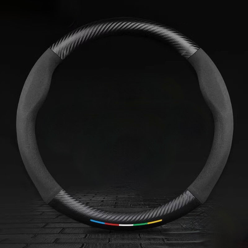 TrackVibe | Κάλυμμα τιμονιού από και σουέτ carbon - Anti-slip and wear-resistant-GR