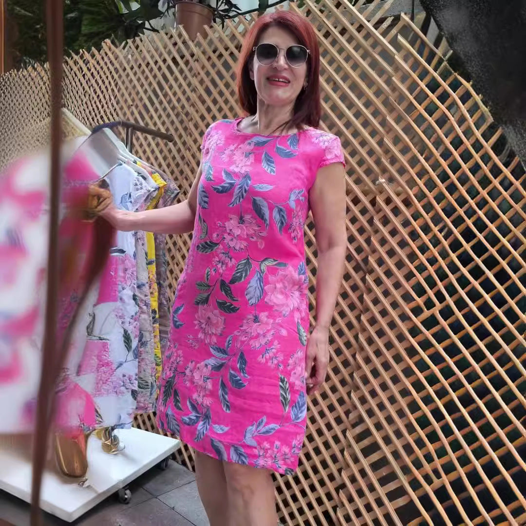 👗 Φόρεμα με χρήσεις, φαρδιά μανίκια και γραμμική γραμμοκοψη-GR