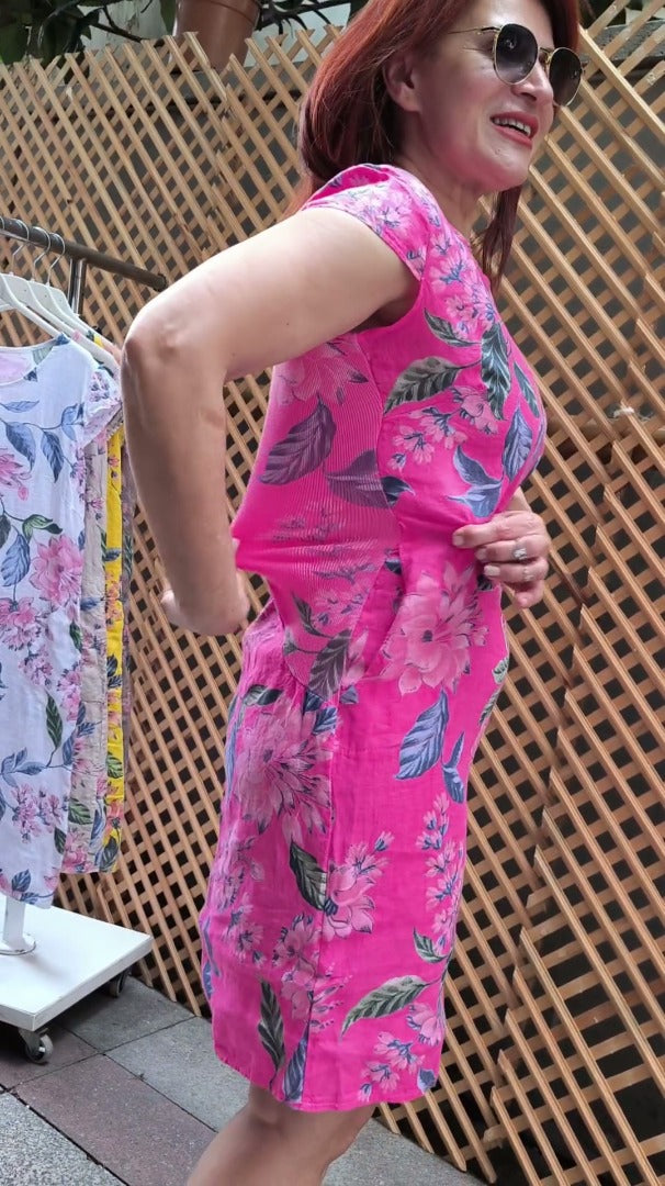 👗 Φόρεμα με χρήσεις, φαρδιά μανίκια και γραμμική γραμμοκοψη-GR