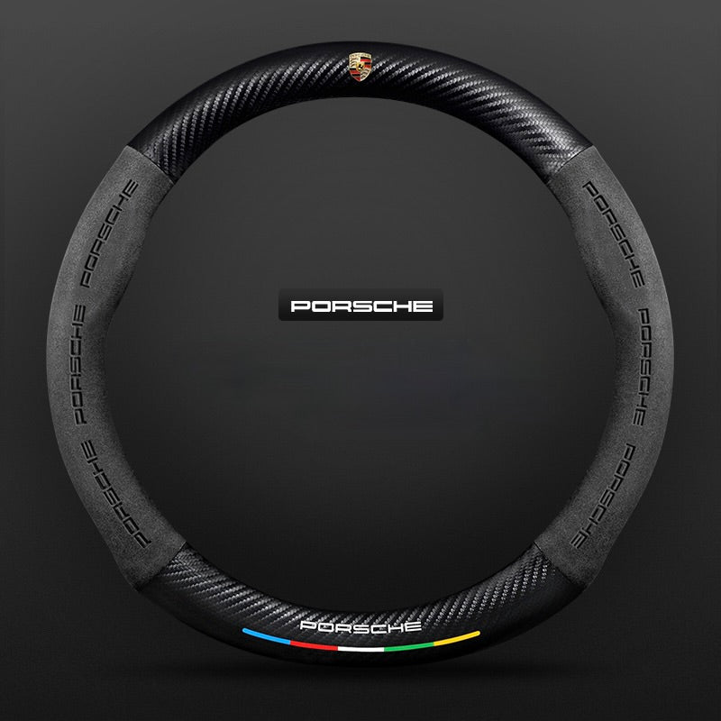 TrackVibe | Κάλυμμα τιμονιού από και σουέτ carbon - Anti-slip and wear-resistant-GR