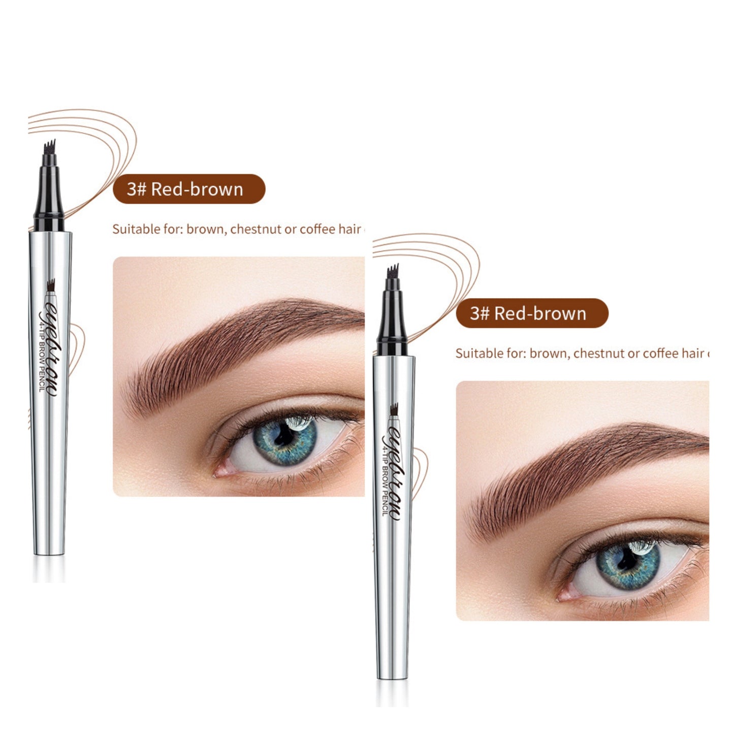 Αδιάβροχο στιλό φρυδιών 3D Microblading (2 τεμ.)-GR