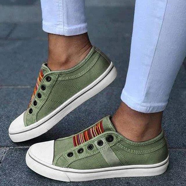 Νέα Καλοκαιρινά Ορθοπεδικά Παπούτσια 2025 Vintage Denim Slip On-LT