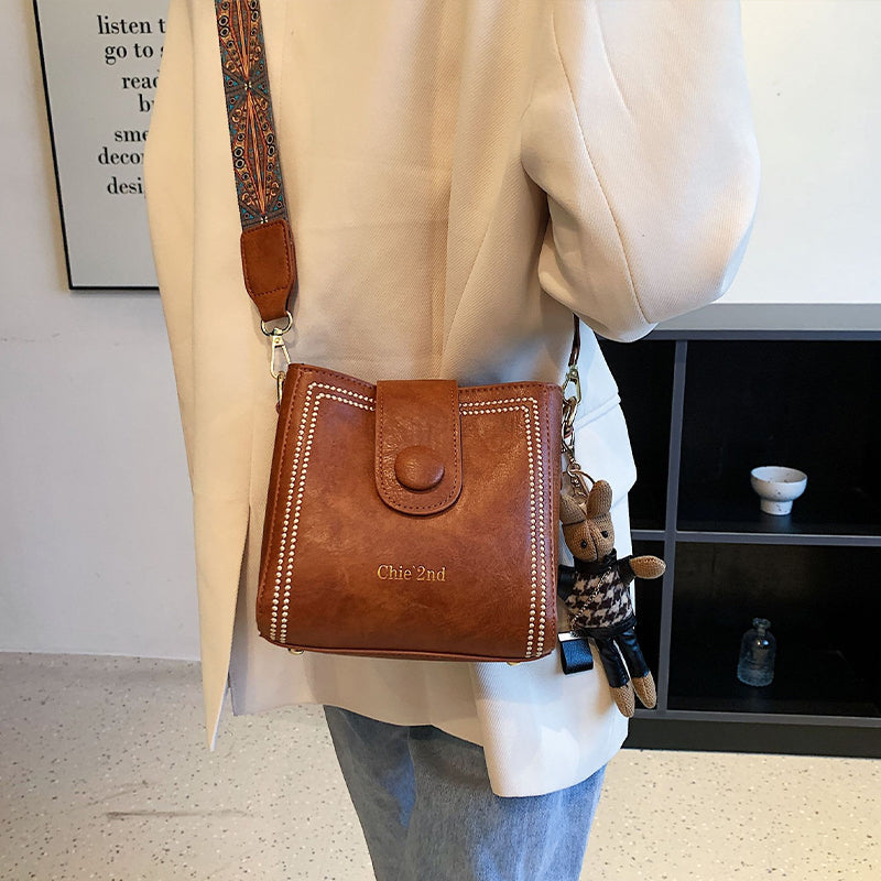 👜Τσάντα vintage με φαρδύτερο ρυθμιζόμενο λουράκι - LT