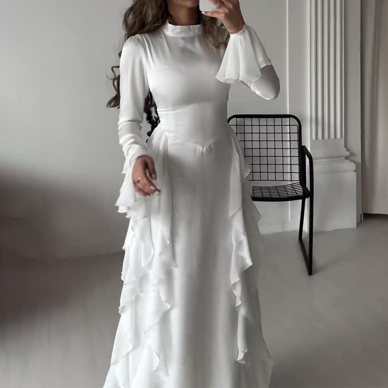 【✨Τέλεια χονάτητητα】👗 Τόρεμα με φουσκωτά μανίκια
