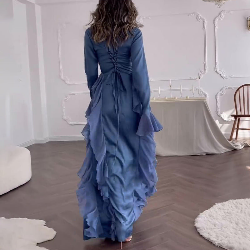 【✨Τέλεια χονάτητητα】👗 Τόρεμα με φουσκωτά μανίκια