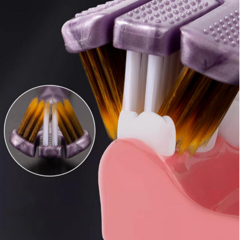 🦷 Η οδοντωτή βούρτσα έχει τρία άκρα, επομένως μπορεί να χρησιμοποιηθεί από πολλές χτένες-SI