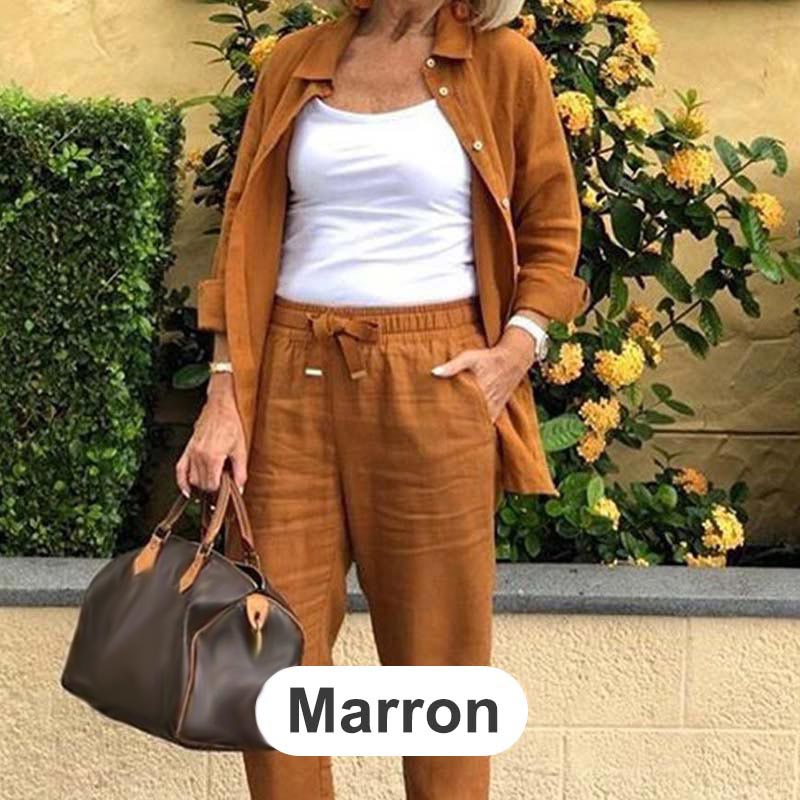 Γυναικεία μπλούζα και παντελόνι από βαμβάκι ή μακρύ σορτς