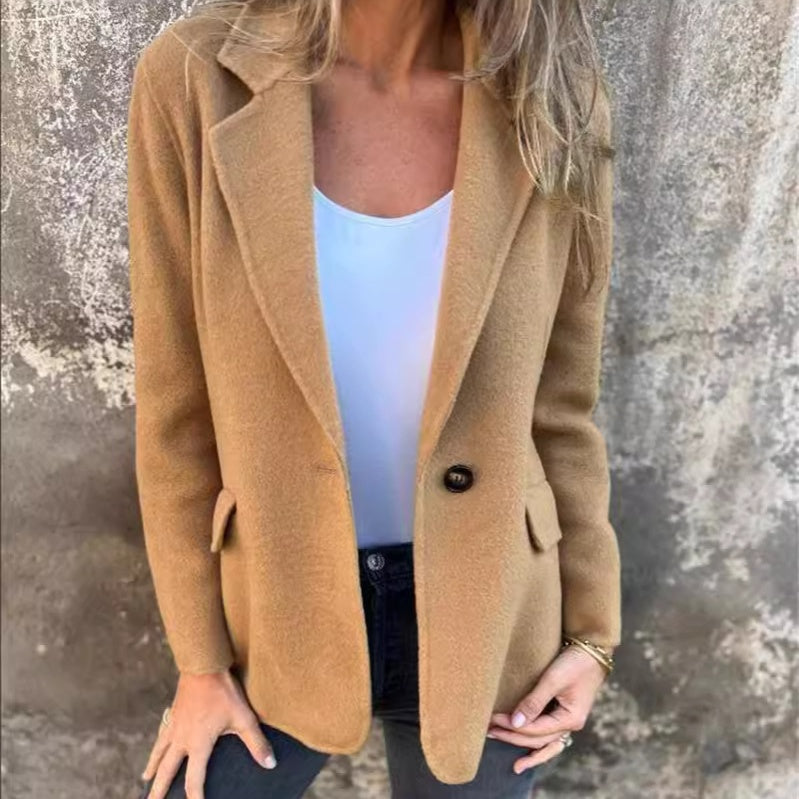 【🥰Προετοιμασία για το χειμώνα】🔥Μονόχρομος τουίντ πουφάν-GR