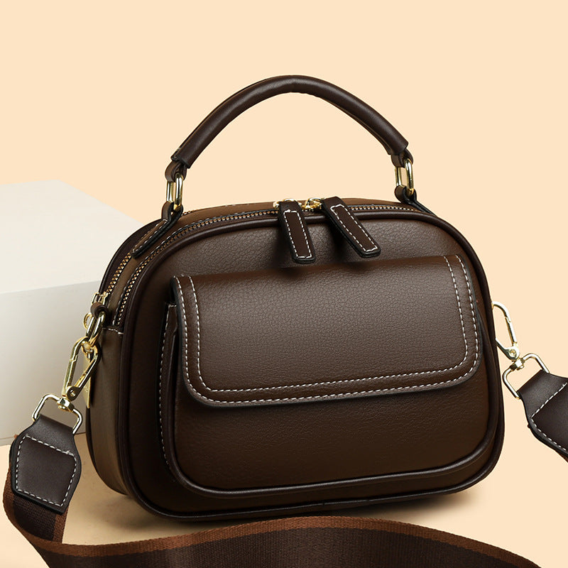 【🎊Νέα προϊόντα 30% έκπτωση】👜Κομψή τσάντα χιαστί δόστρος με φαρδύ λουράκη-GR