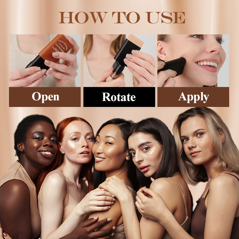 ✨ Foundation Stick Άμεσης Κάλυψης με Ενσωματωμένο Πινέλο-LT