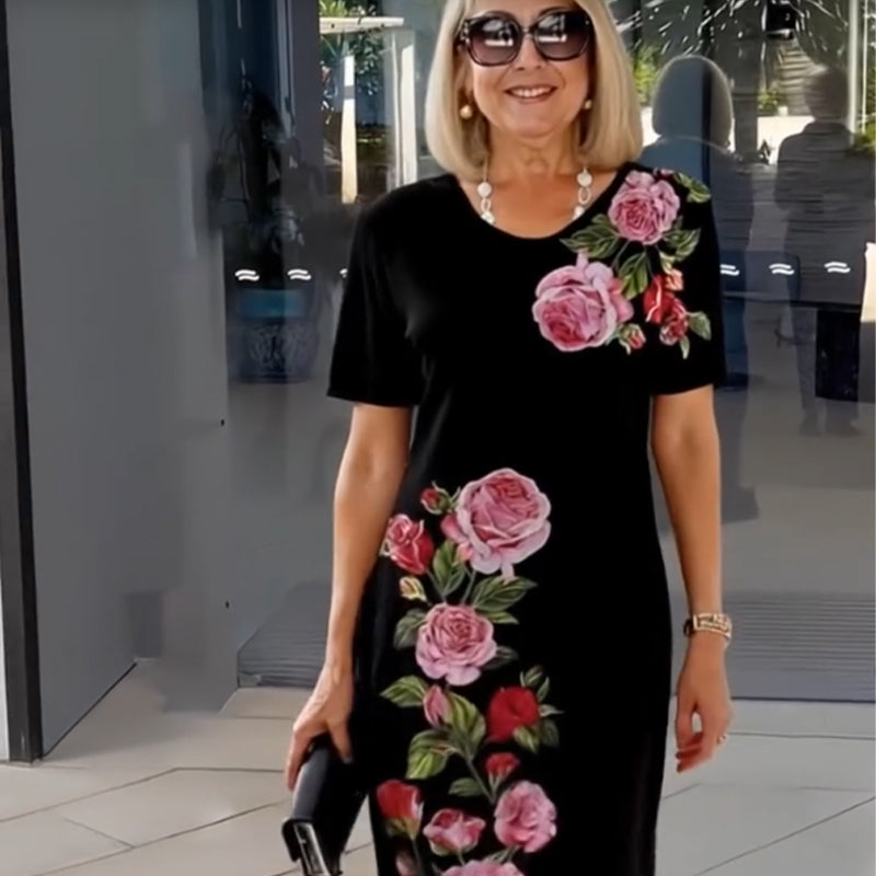 🌹🌹Ελαφρύ καλοκαιρινό φόρεμα με τρισδιάστατη εκτύπωση-LT