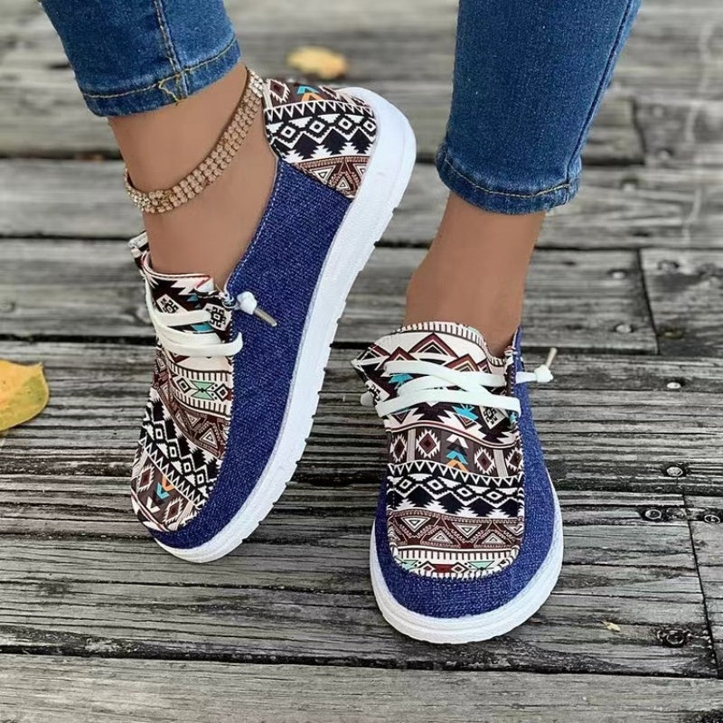 🥿Γυναικεία παπούτσια από καμβά σε casual στυλ με έθνικ μοτίβο - LT