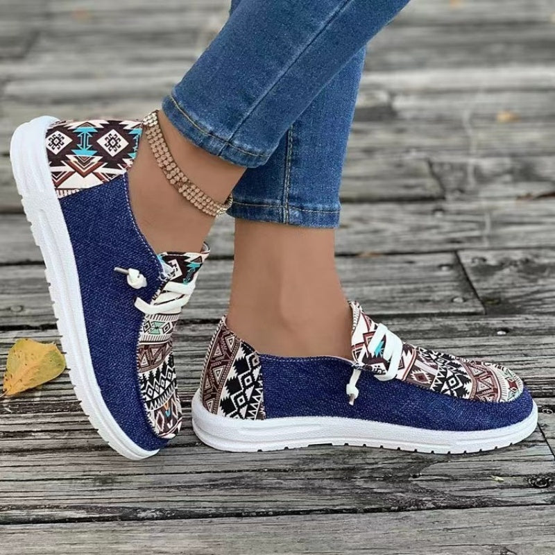 🥿Γυναικεία παπούτσια από καμβά σε casual στυλ με έθνικ μοτίβο - LT