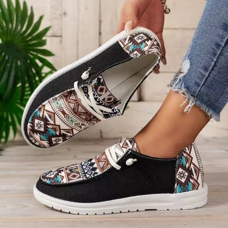 🥿Γυναικεία παπούτσια από καμβά σε casual στυλ με έθνικ μοτίβο - LT