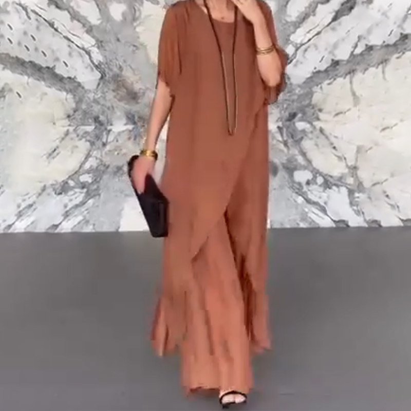 🛍️✨ Γυναικείο σετ που αποτελείται από ακανόνιστες μπλούζες και μακριά μανίκια-SK