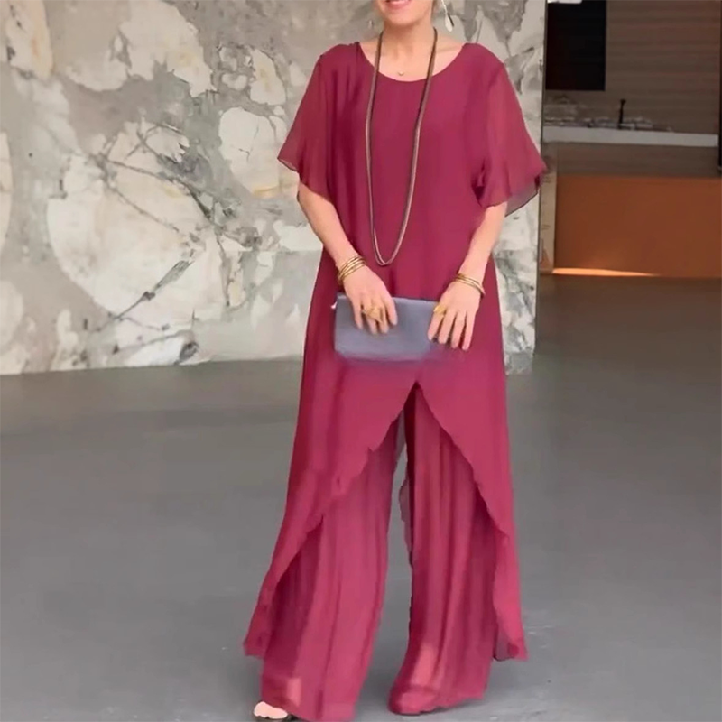 🛍️✨ Γυναικείο σετ που αποτελείται από ακανόνιστες μπλούζες και μακριά μανίκια-SK