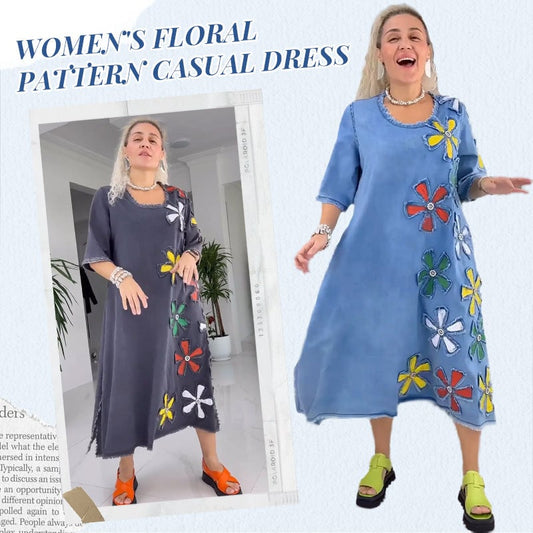👗 Γυναικείο casual φόρεμα με φλοράλ print - LT 