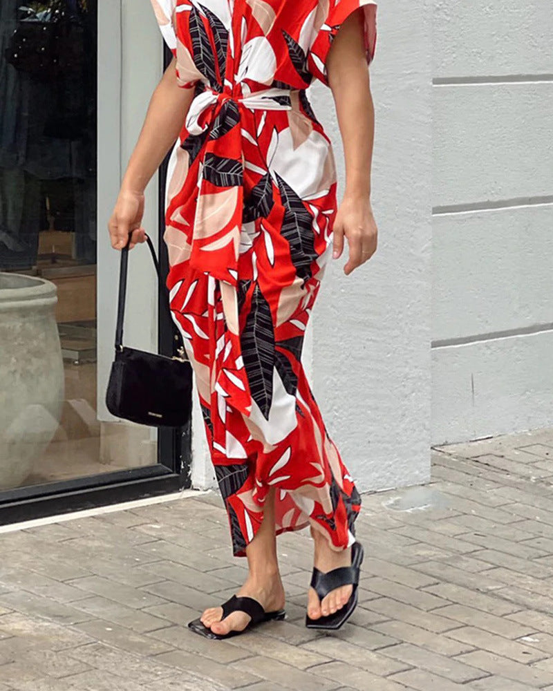 💃Casual φόρεμα πουκάμισο s printom i strukom na klapok