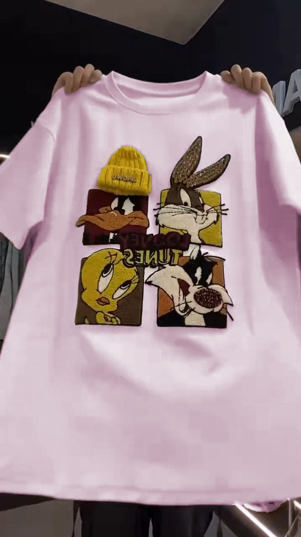 🍭Υπέροχο πουλόβερ με κινούμενα σχέδια-GR 