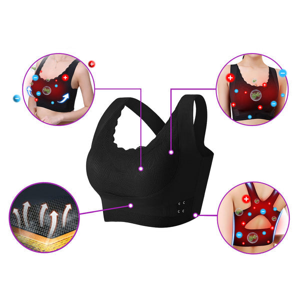 🔥Άνετο δαντελένιο σουτιέν με σουτιέν μπροστά και σταυρωτή αγκράφα στο πλάι🔥 