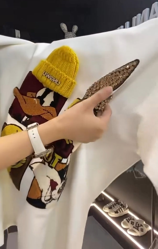 🍭Υπέροχο πουλόβερ με κινούμενα σχέδια-GR 