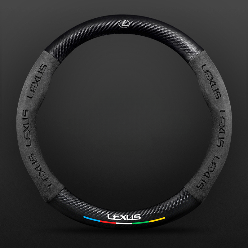TrackVibe | Κάλυμμα τιμονιού από και σουέτ carbon - Anti-slip and wear-resistant-GR 