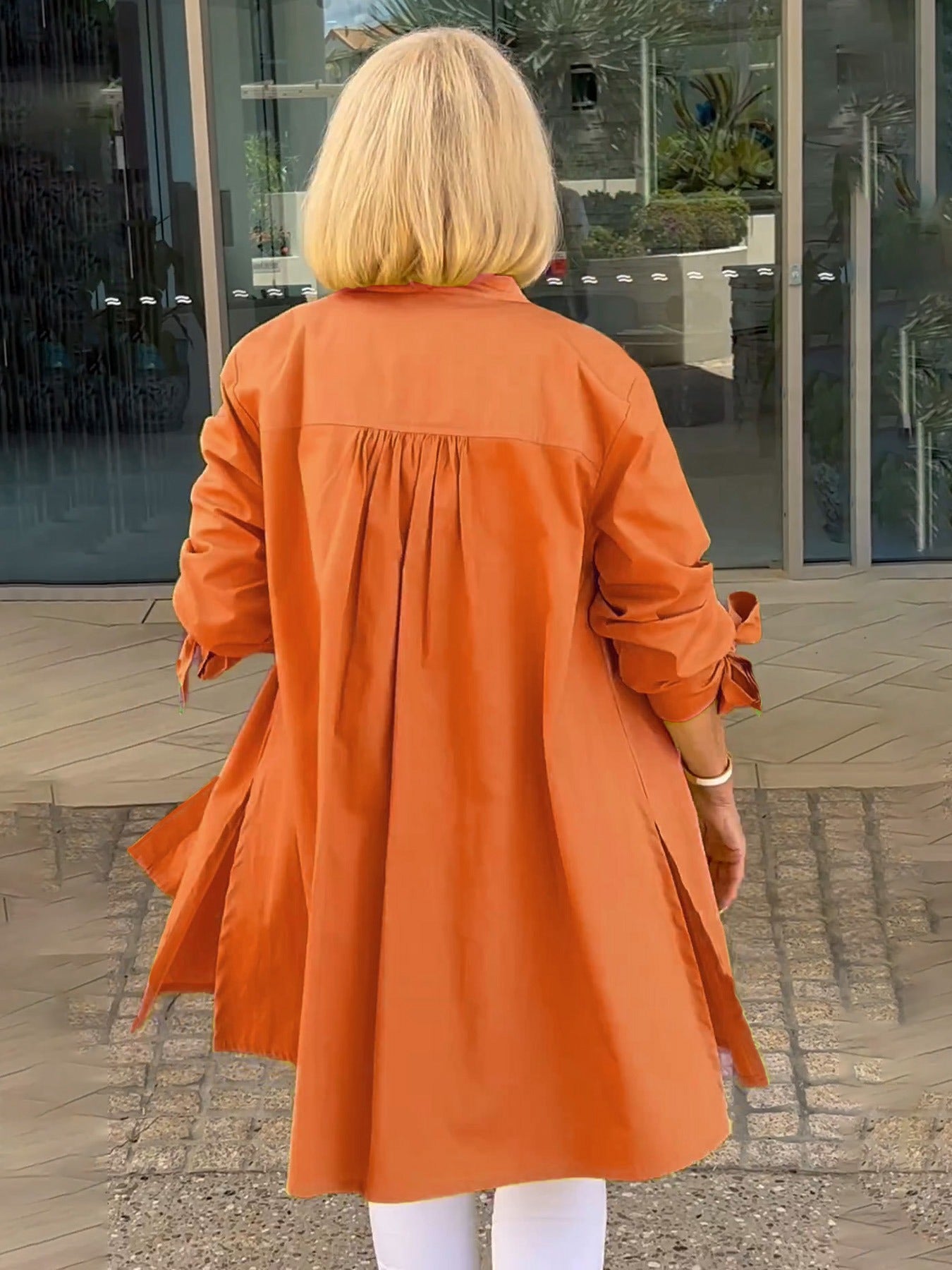 🌸Μακριά καρτή βαμβακερά πουφάν για φωτιές-GR 