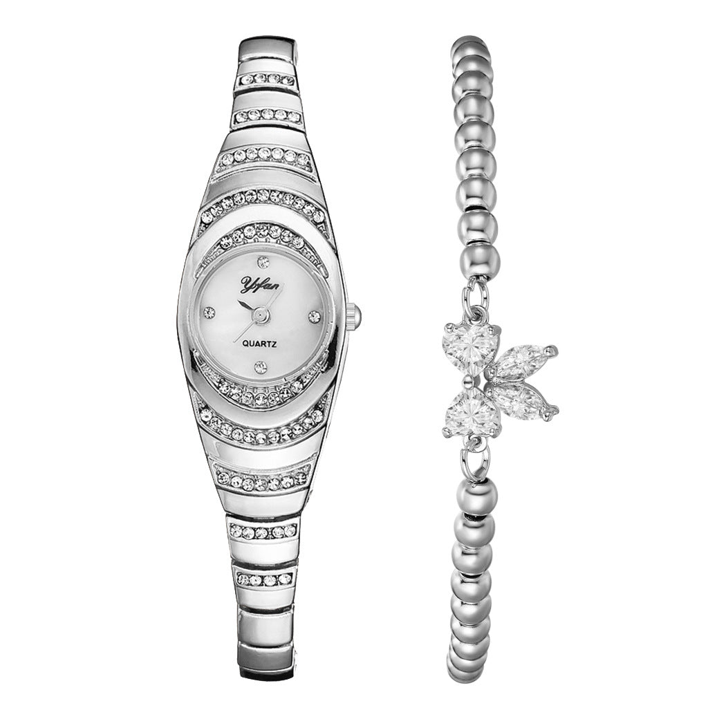 💎Γυναικείο ρολόι με κρυστάλλινο γυαλί ⌚-GR