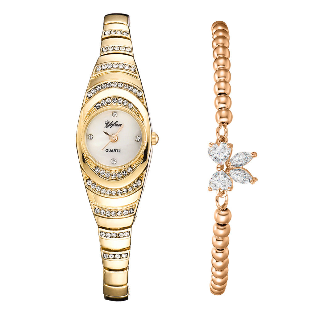 💎Γυναικείο ρολόι με κρυστάλλινο γυαλί ⌚-GR