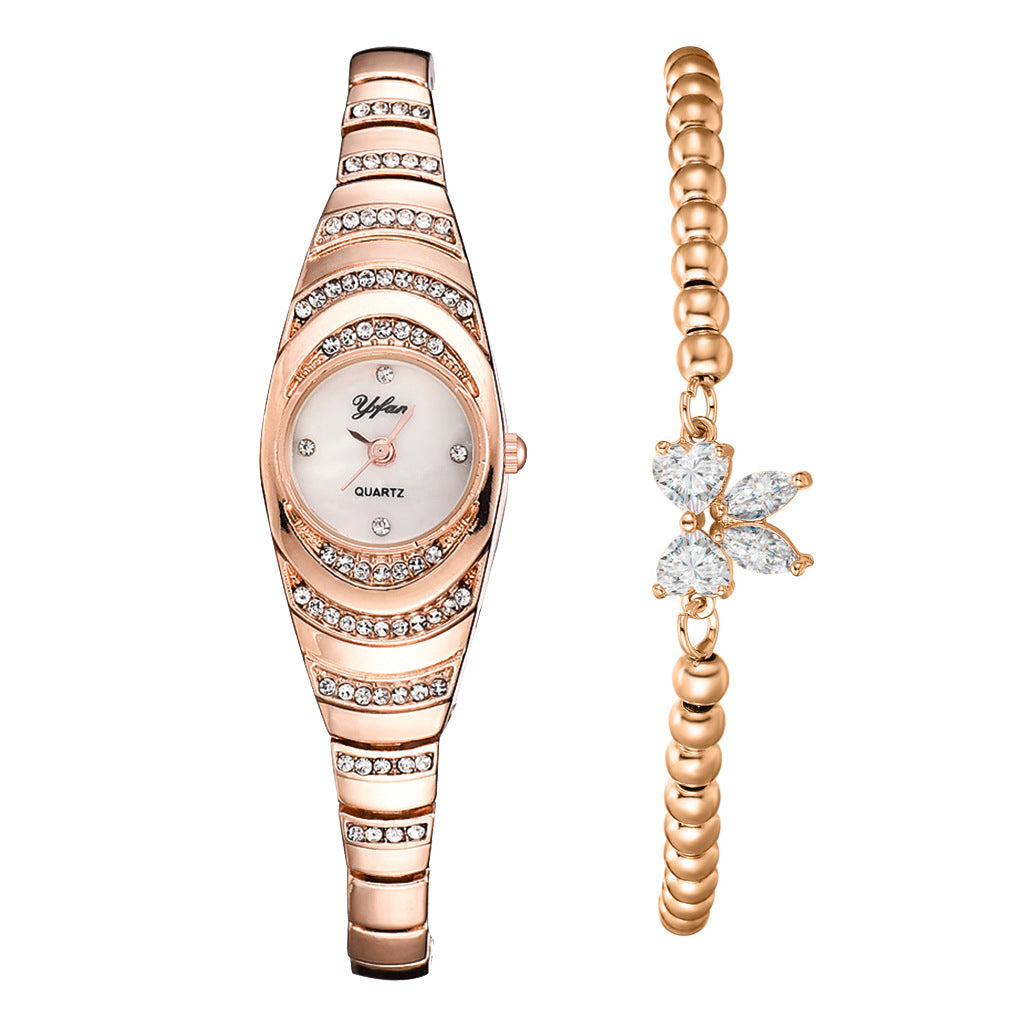 💎Γυναικείο ρολόι με κρυστάλλινο γυαλί ⌚-GR