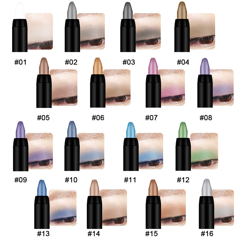 1Στυλό σκιάς με 16 χρώματα Luminous Eyeshadow Αδιάβροχο Glitter Eyeshadow Pen-GR