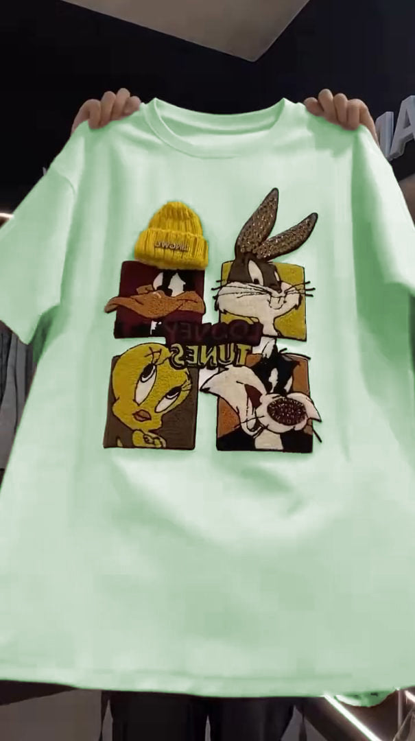 🍭Υπέροχο πουλόβερ με κινούμενα σχέδια-GR 