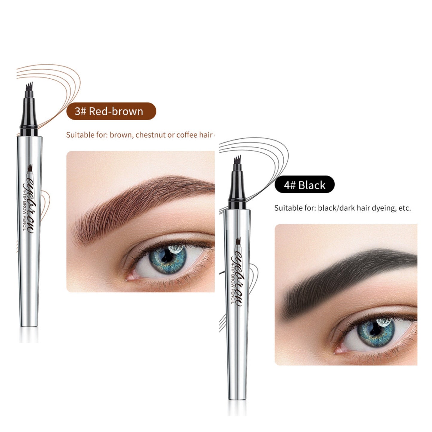 Αδιάβροχο στιλό φρυδιών 3D Microblading (2 τεμ.)-GR